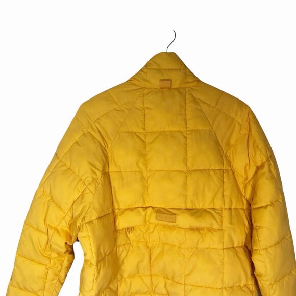 Halfdays Small Nellie Packable Puffer jacket in creamsicle Golden Orange Flawed - Picture 9 of 13